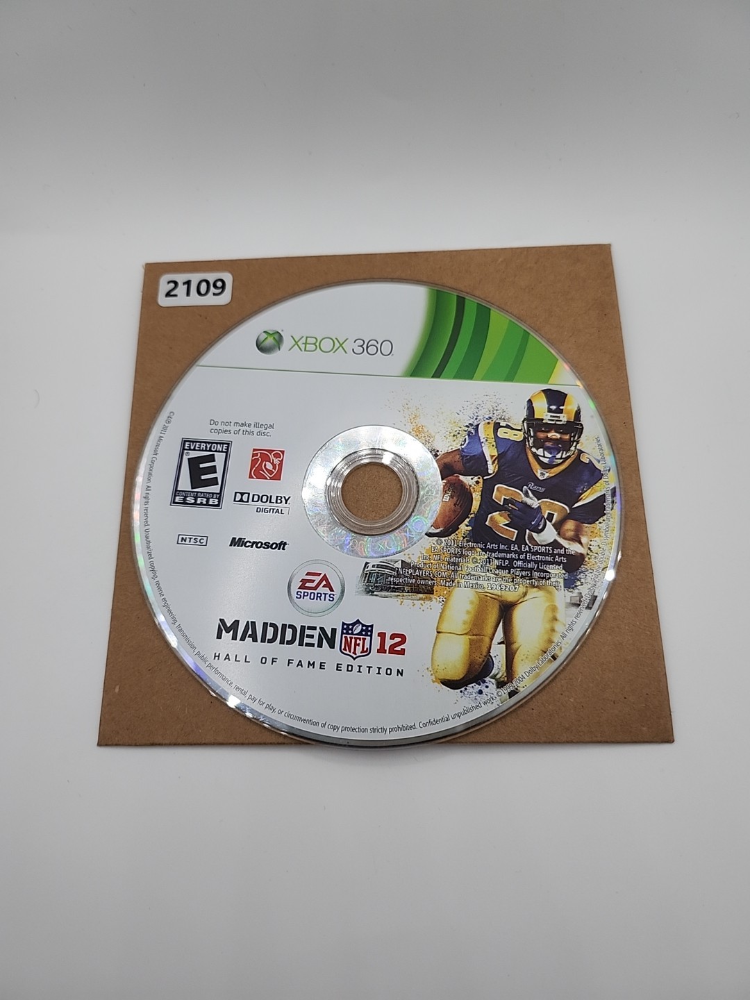 Madden NFL 12 Hall of Fame Ed (Xbox 360, 2011) NO TRACKING – DISC ONLY