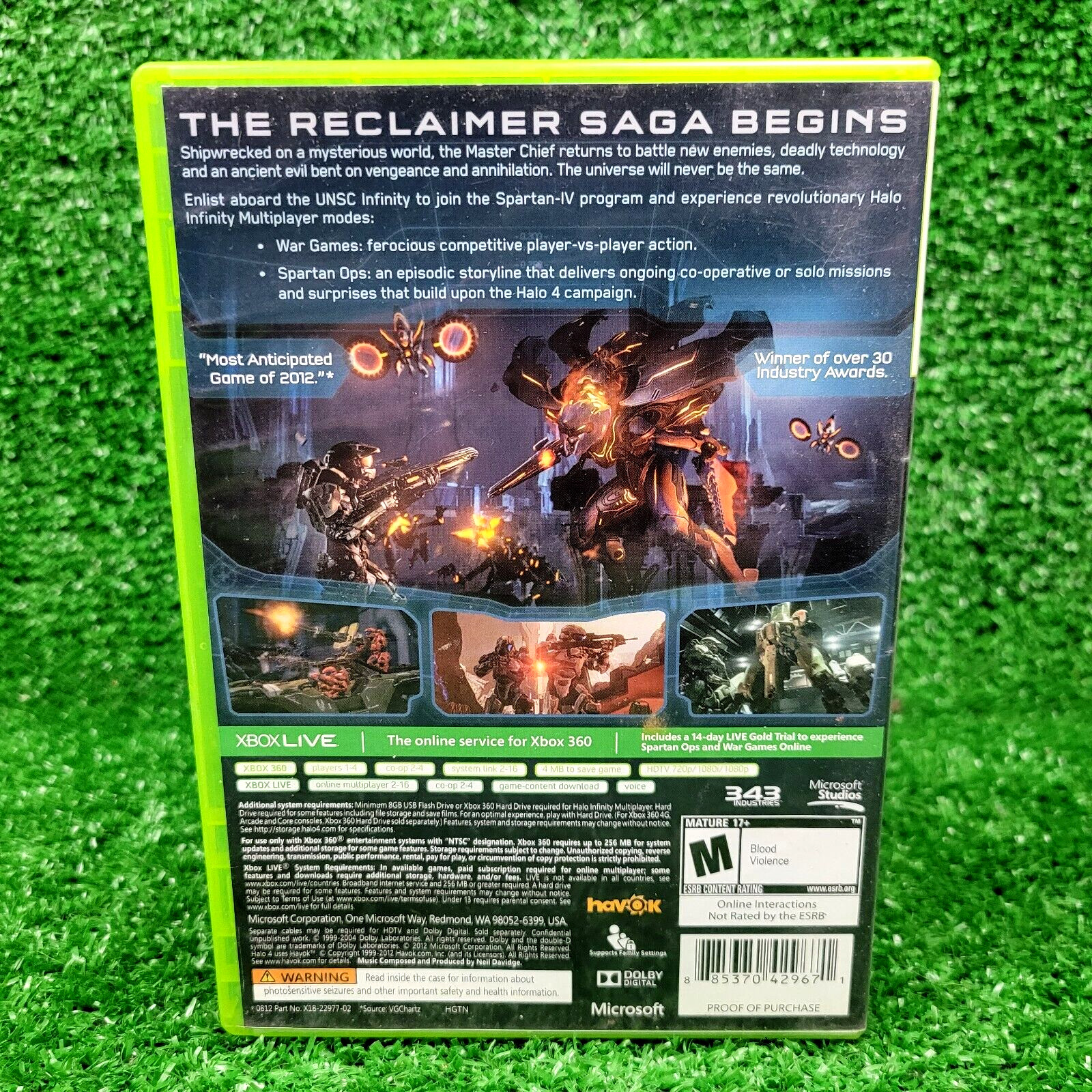 Halo 4 (Microsoft Xbox 360) 30-DAY WARRANTY – No Manual
