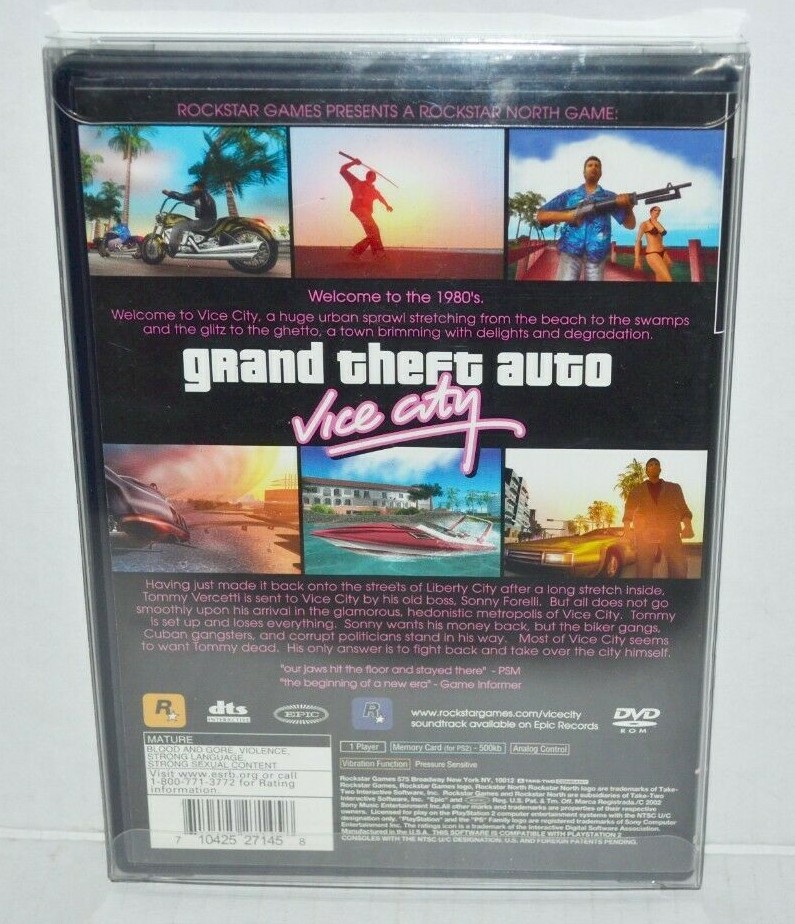 50 Plastic Game Protectors Cases Sleeves Display Box For Sony PlayStation 2 PS2
