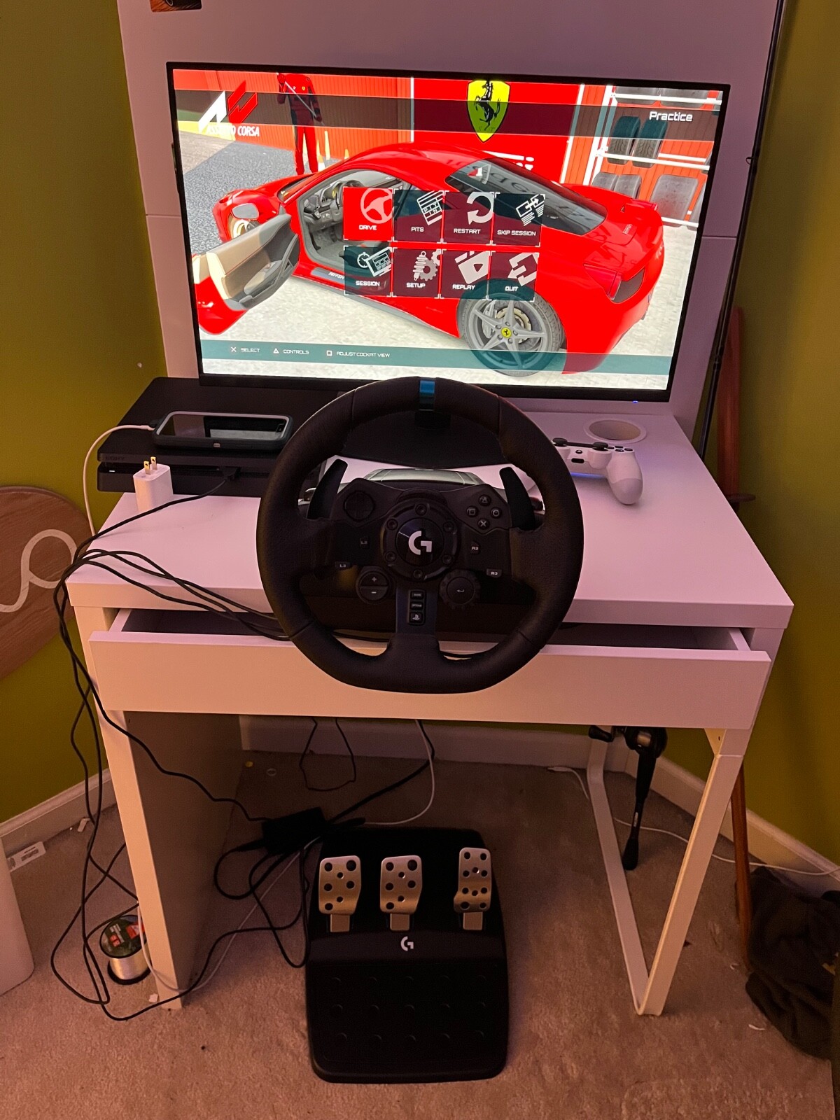 Logitech G923 Racing Wheel and Pedals + $50 gift card
