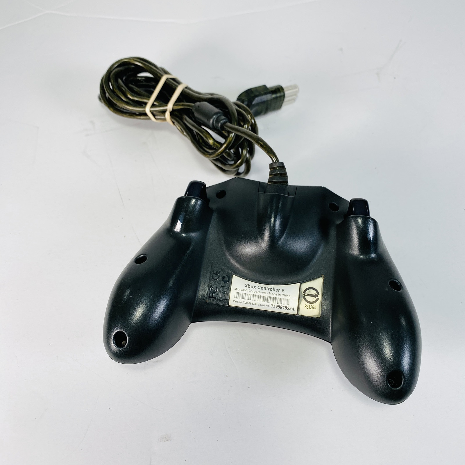 Original Xbox OEM Controller S Type Black X08-69873 w/ Breakaway Cable WORKS