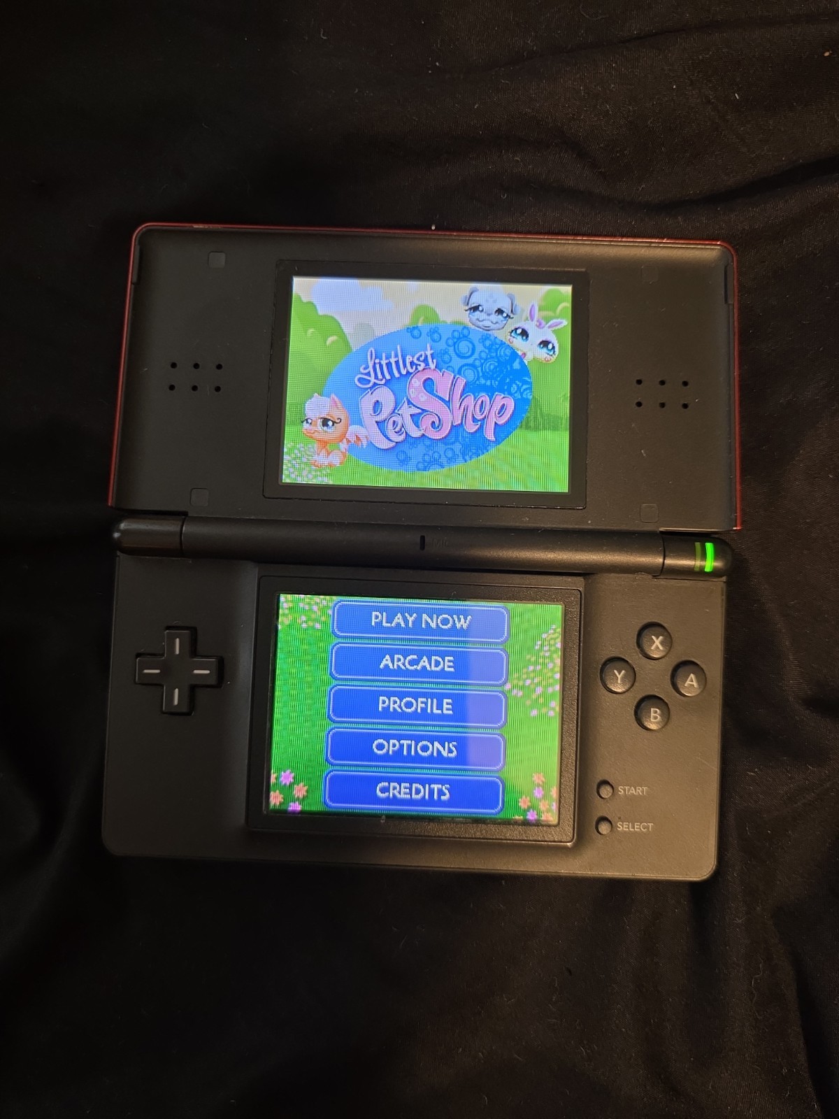 Nintendo DS Lite Handheld System Red/Black Tested Working With Stylus & Gba