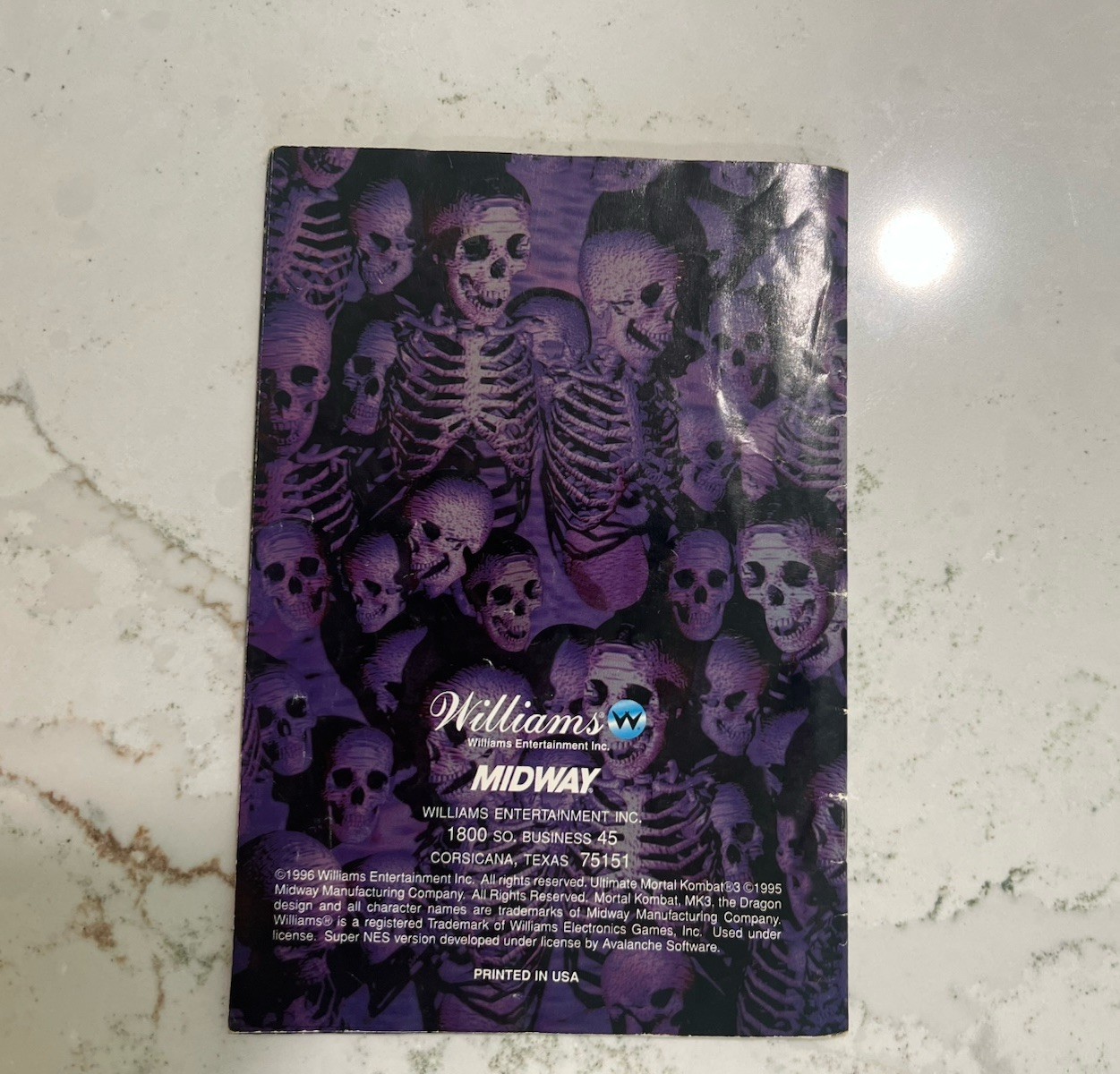 Ultimate Mortal Kombat 3 Instruction Booklet SNES Instruction Manual Only