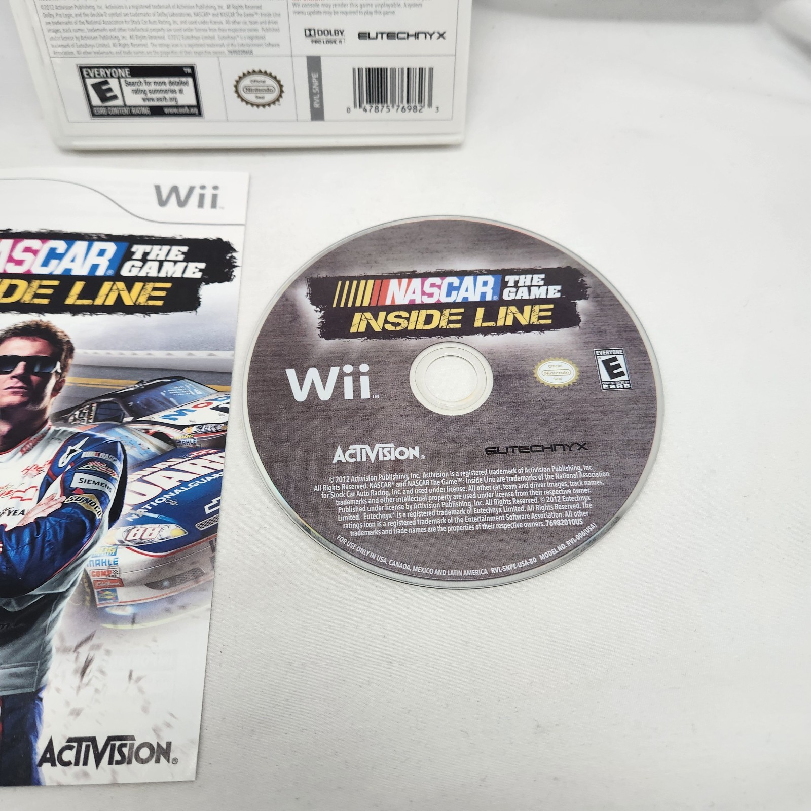 NASCAR The Game: Inside Line Nintendo Wii 2012 Racing Track Cars Cracked Case