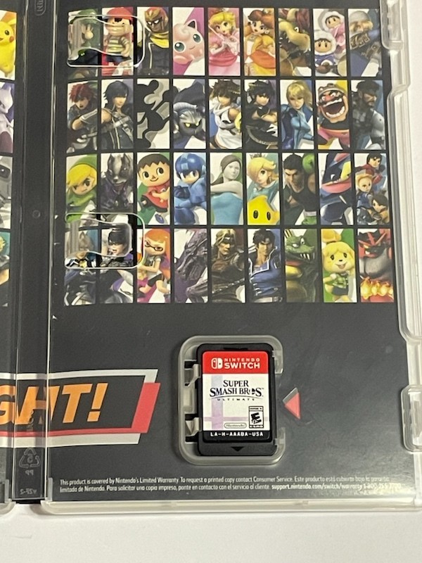 Nintendo Switch OLED Console Smash Bros Bundle W/ GAME Cartridge + 12mo Membersh