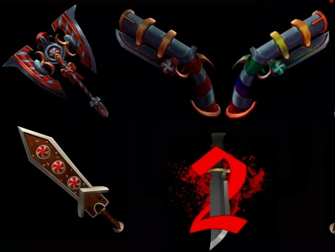 All Swirly Items – Axe, Gun, Blade, & Chroma Gun – Roblox- Murder Mystery 2-MM2