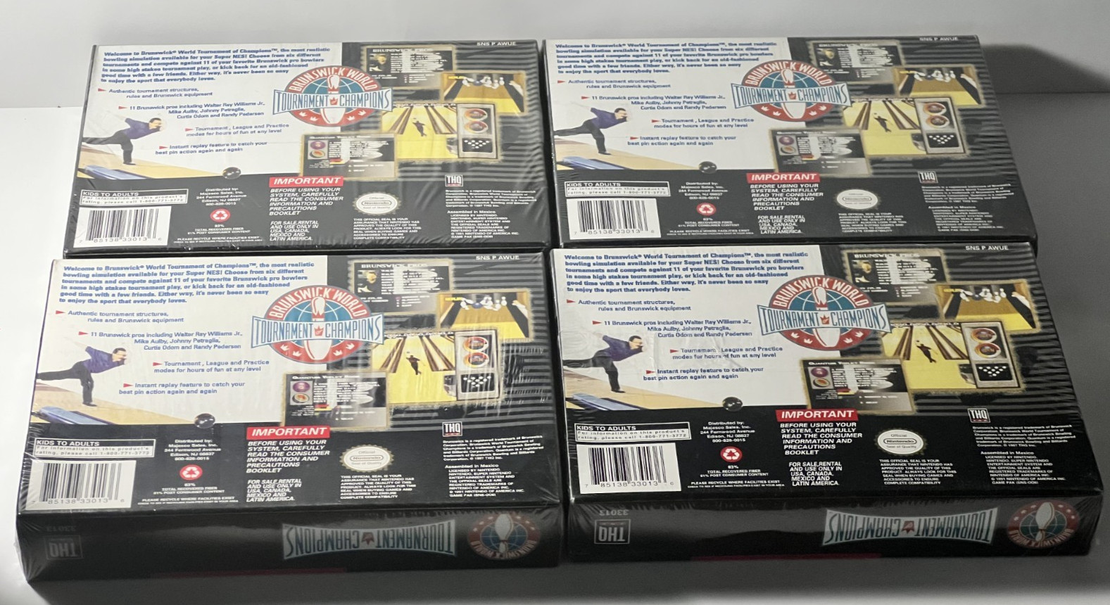 Lot of 10 New Brunswick World Tournament of Champions Snes Factory Sealed