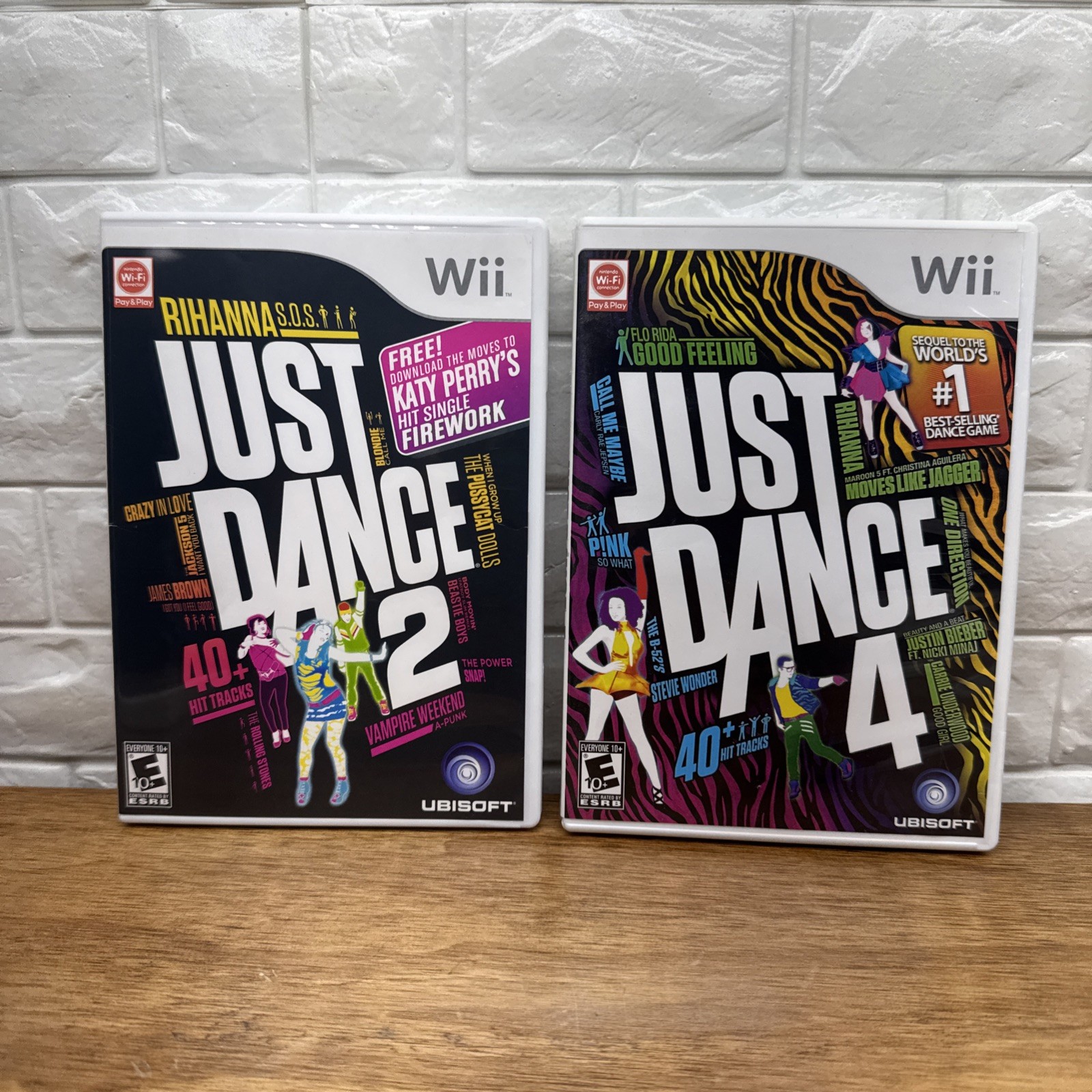 Just Dance 2 & 4 Bundle (Nintendo Wii, 2012) CIB Refurbished 1 Yr Warranty