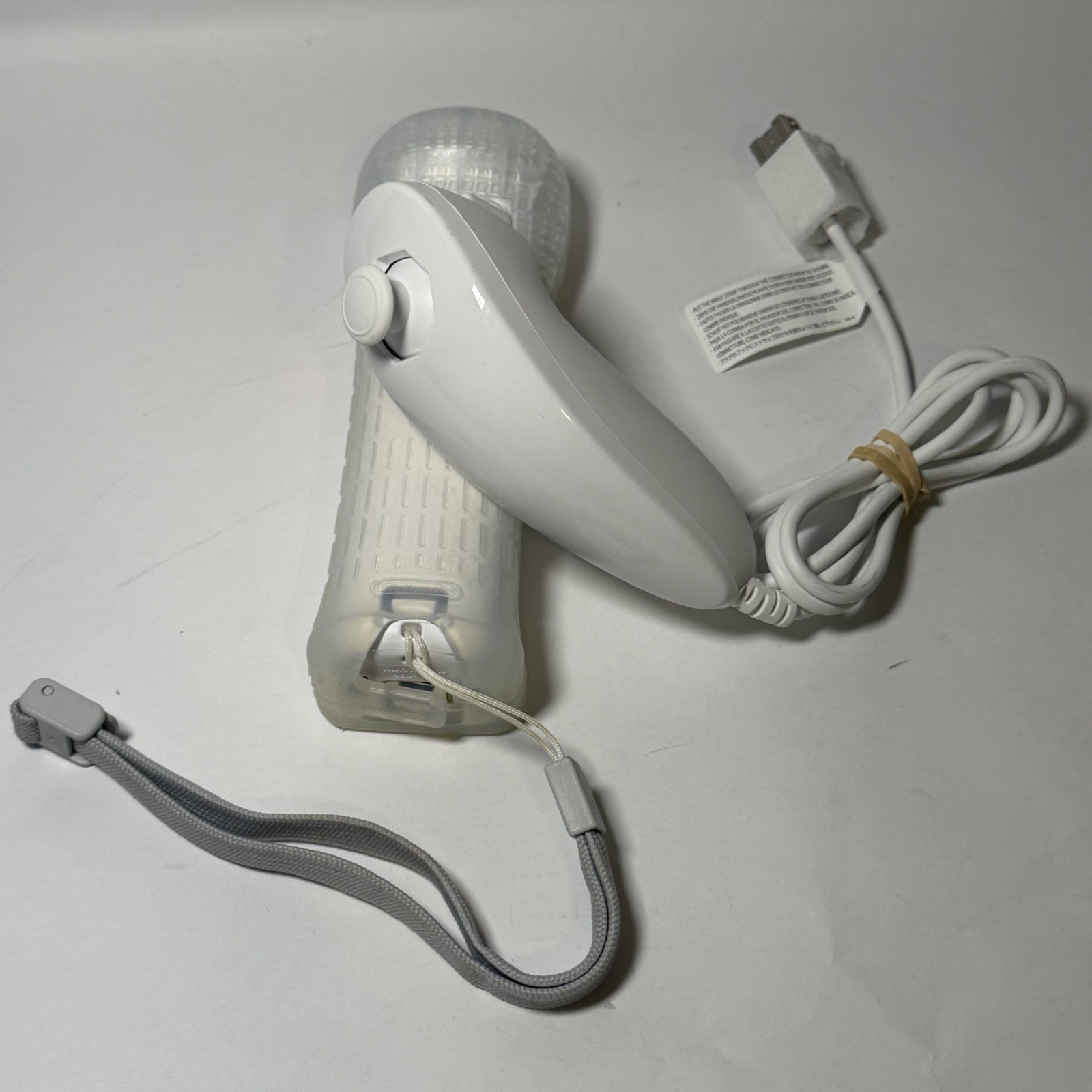 Nintendo Wii RVL-036 Motion Plus White Remote Controller Cover & Nunchuck Tested