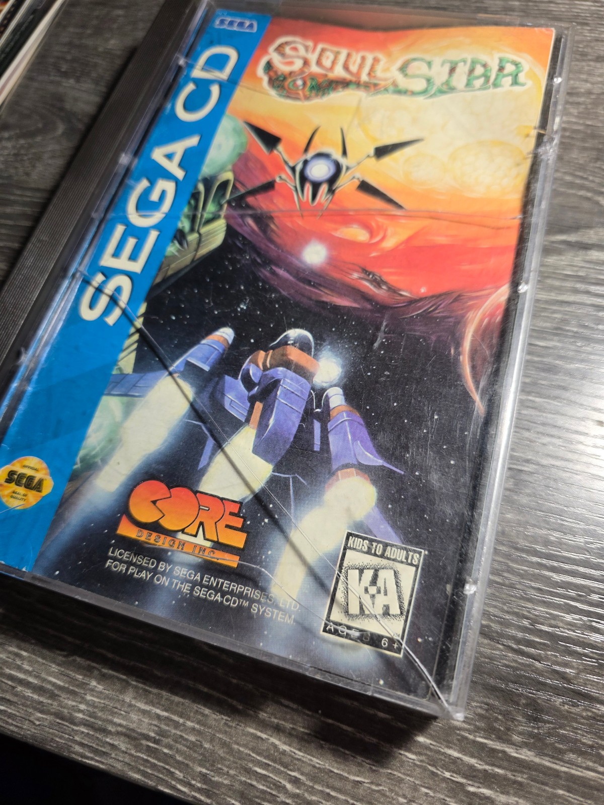 Soul Star (SEGA CD, 1994) Complete W/ Manual CIB TESTED (Cracked Case)