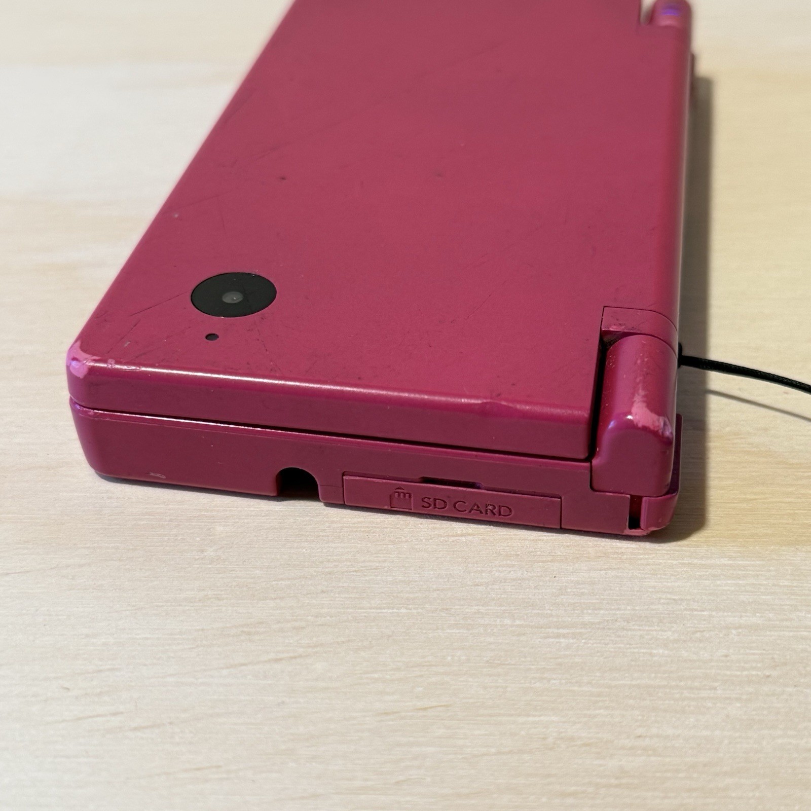 Nintendo DSi Console Hot Pink No Charger Tested Good Loose Top Hinge Read Info!