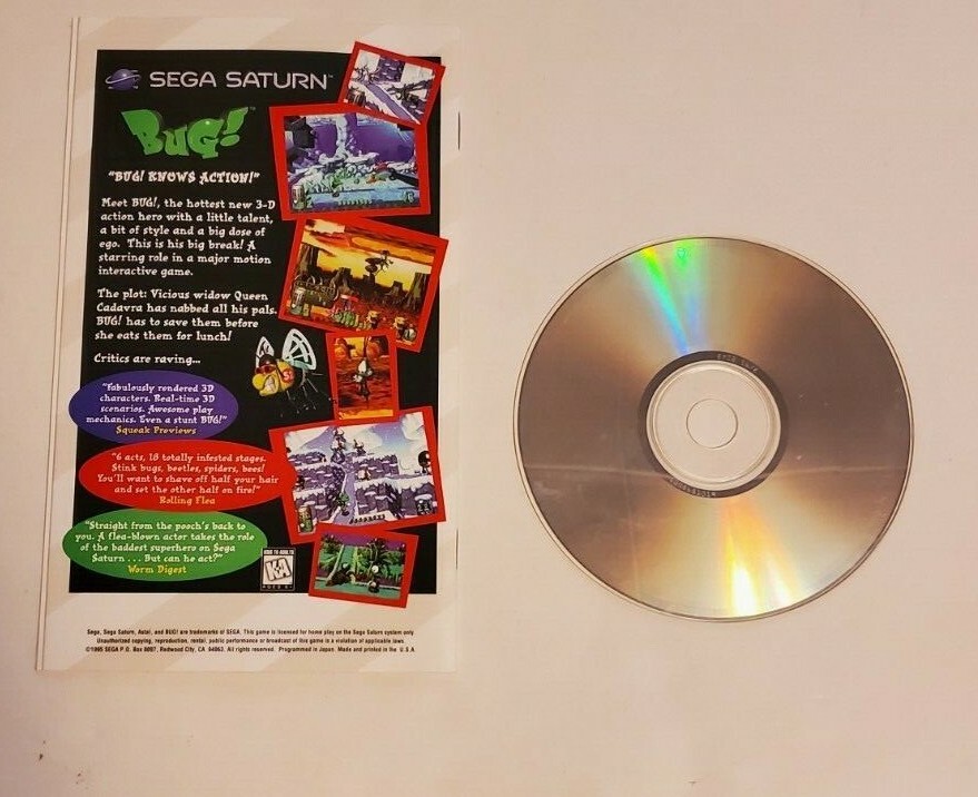 Astal (Sega Saturn, 1995) – Authentic Instruction MANUAL & DISC with Reg Card