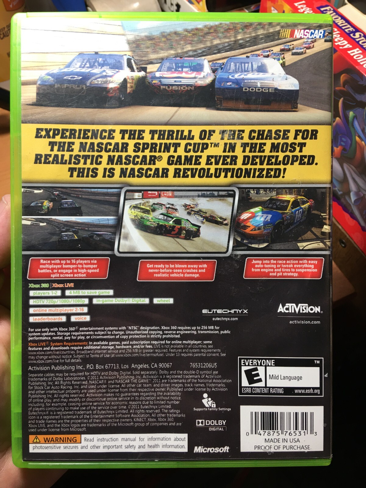 NASCAR The Game 2011 (Xbox 360, 2011) Complete!