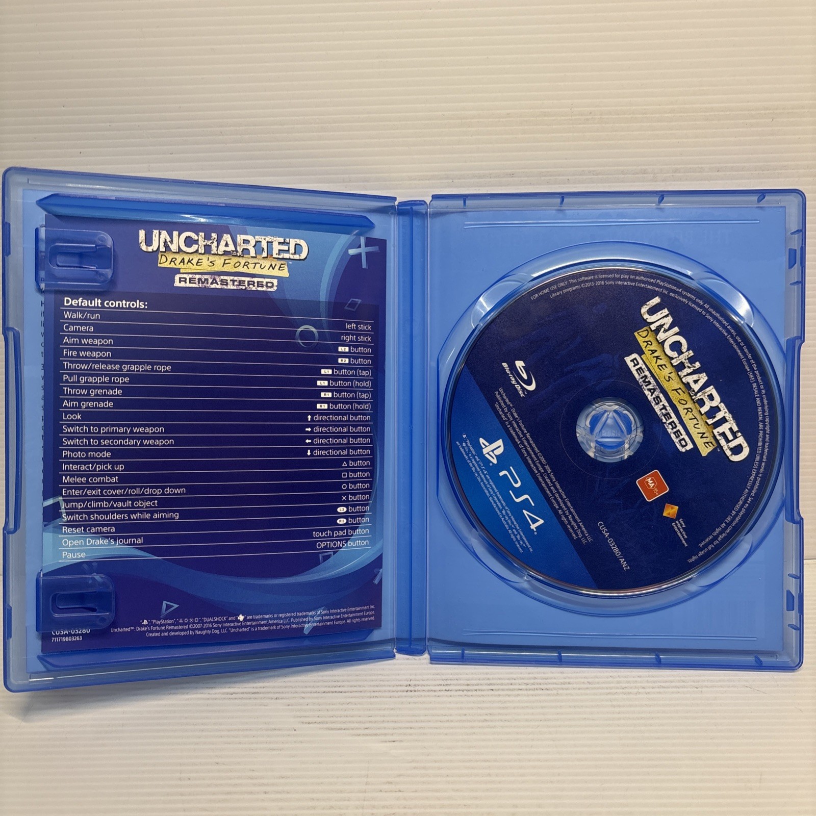 Uncharted Drake’s Fortune Remastered PS4 Sony Playstation 4 Game Free Postage