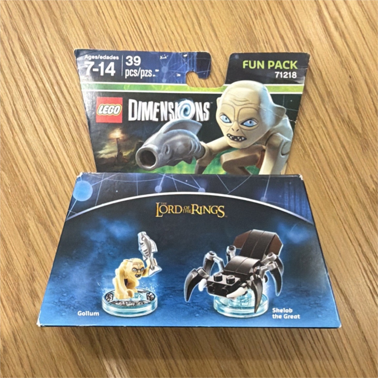 LEGO Dimensions Lord of the Rings Gollum Shelob Fun Pack 71218 Interchangeable