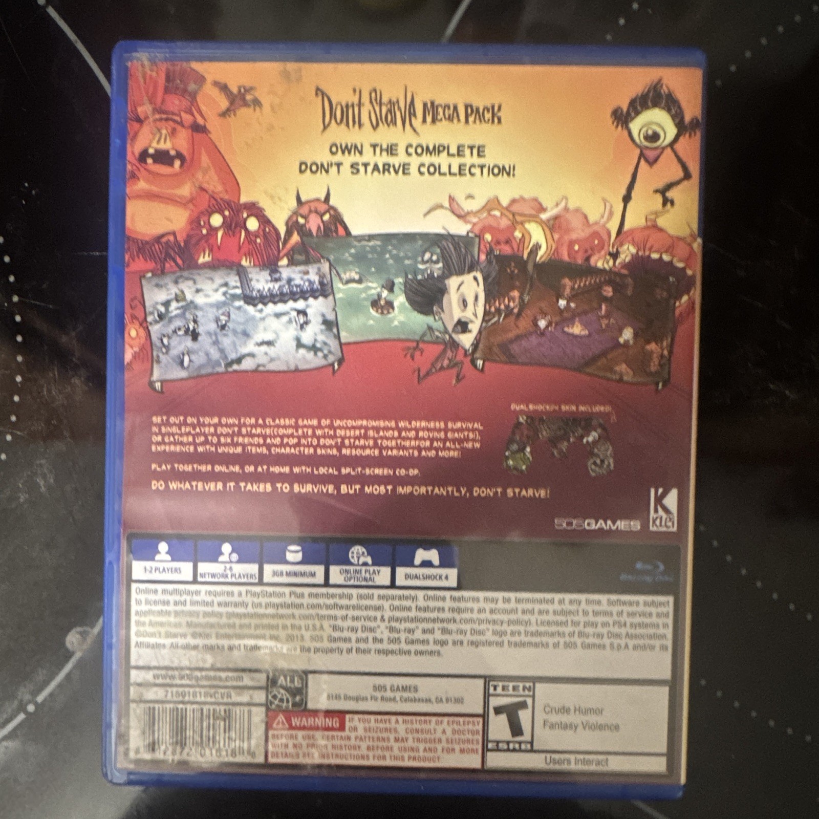 505 Games Don’t Starve Mega Pack PS4 Multiplayer Online Playability T-Teen
