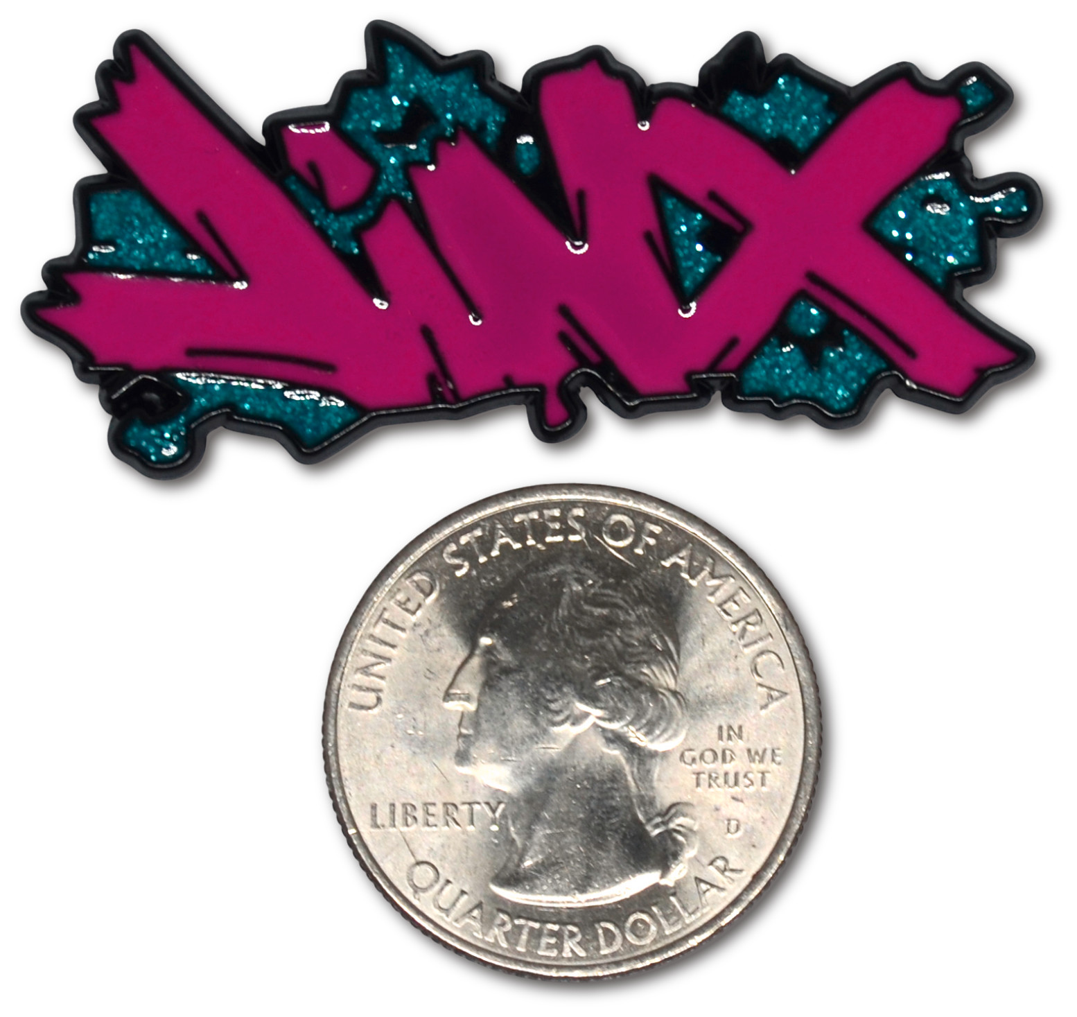 [Reproduction] Jinx Graffiti Arcane League of Legends LoL Glitter Enamel Pin