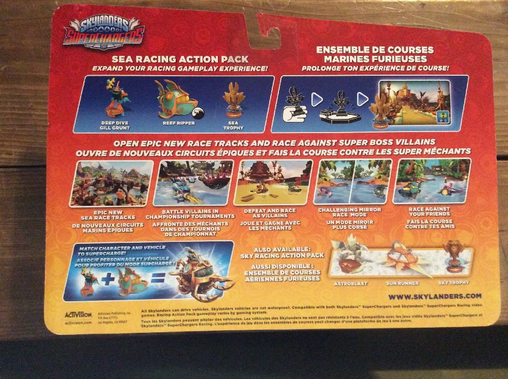 SKYLANDERS SUPERCHARGERS SEA RACING ACTION PACK NEW