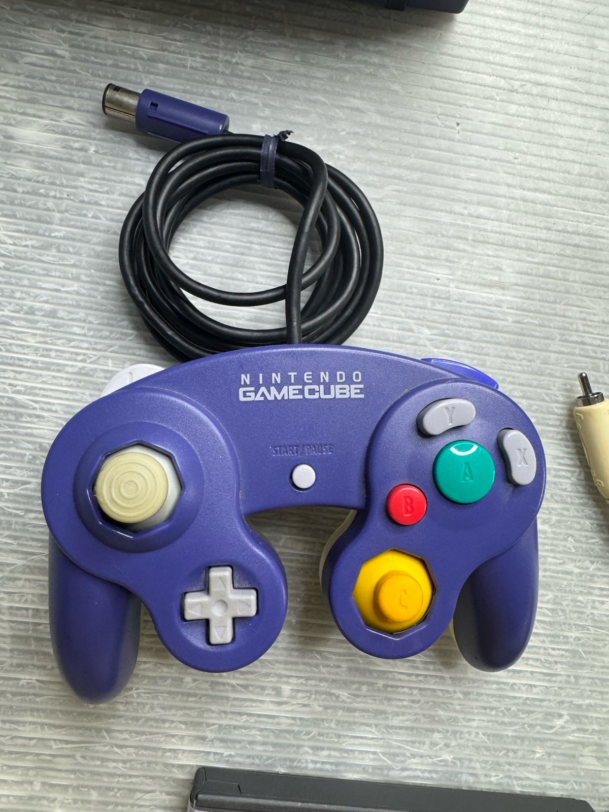 NINTENDO GAMECUBE CONSOLE DOL-001 Indigo power cord A/V cable METROID PRIME 1& 2