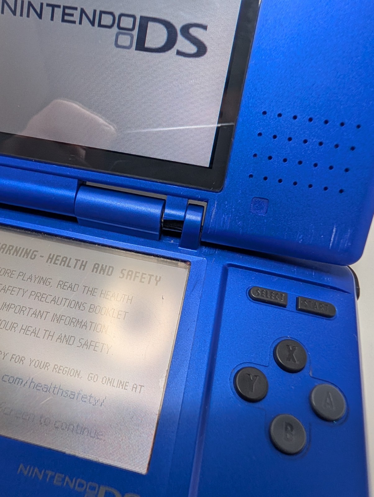 Nintendo DS Original Blue With Charger And GBA Super Mario 3 Read