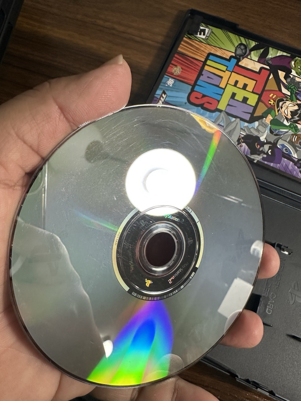 Teen Titans Sony PlayStation 2 With Manual Tested Water Damaged Cover