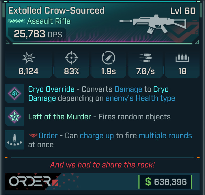 Borderlands 4⭐SET OF 5⭐ PEARLESCENT CROW-SOURCED ASSAULT RIFLE⭐ALL 5 ITEMS