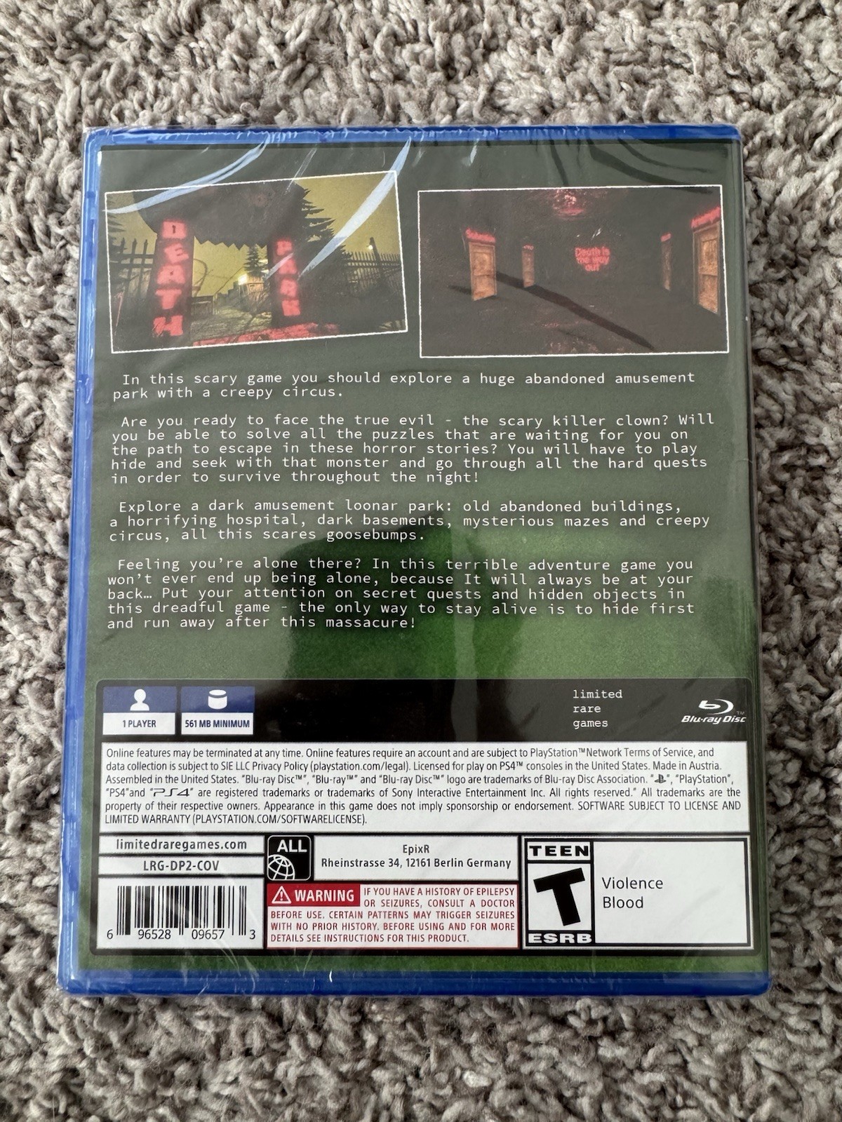 Death Park PS4 Limited Rare Games