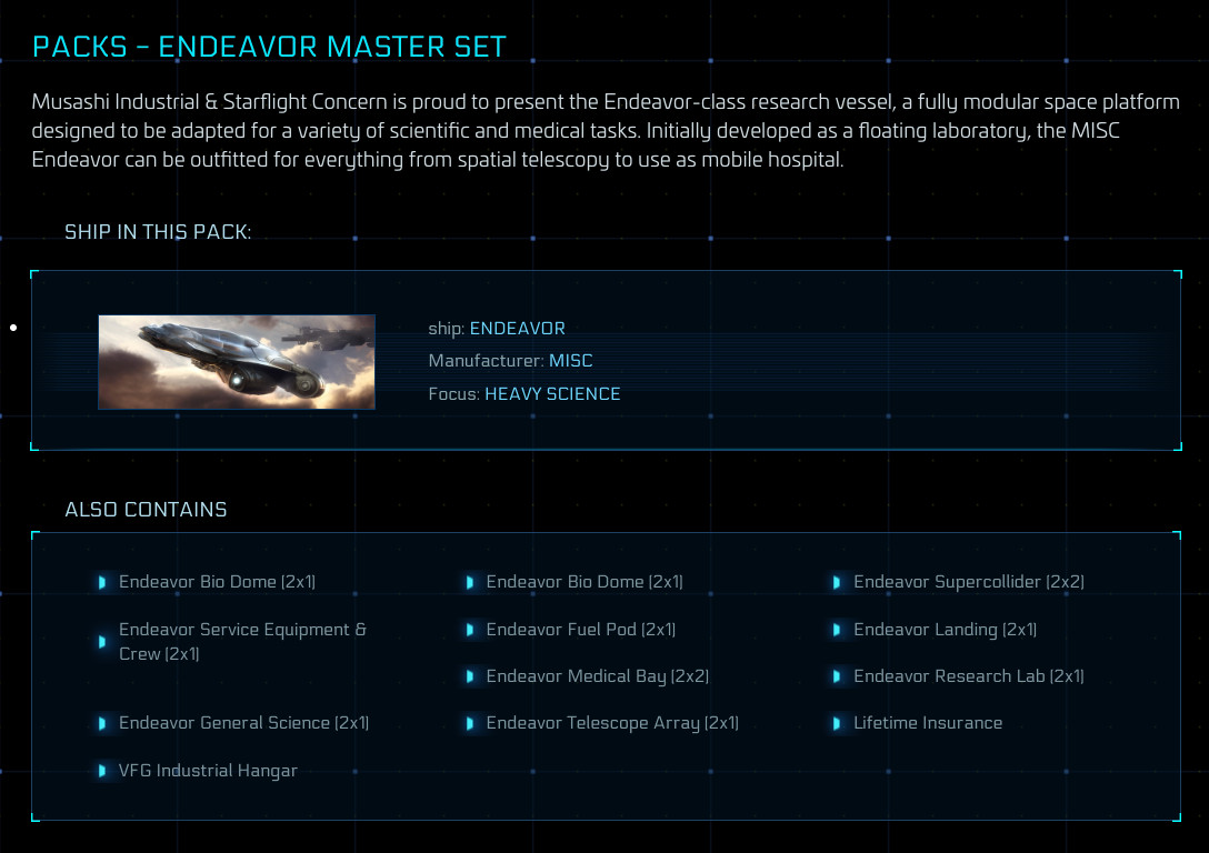 Star Citizen Endeavor Master Set OC + VFG Industrial Hangar – Original Concept