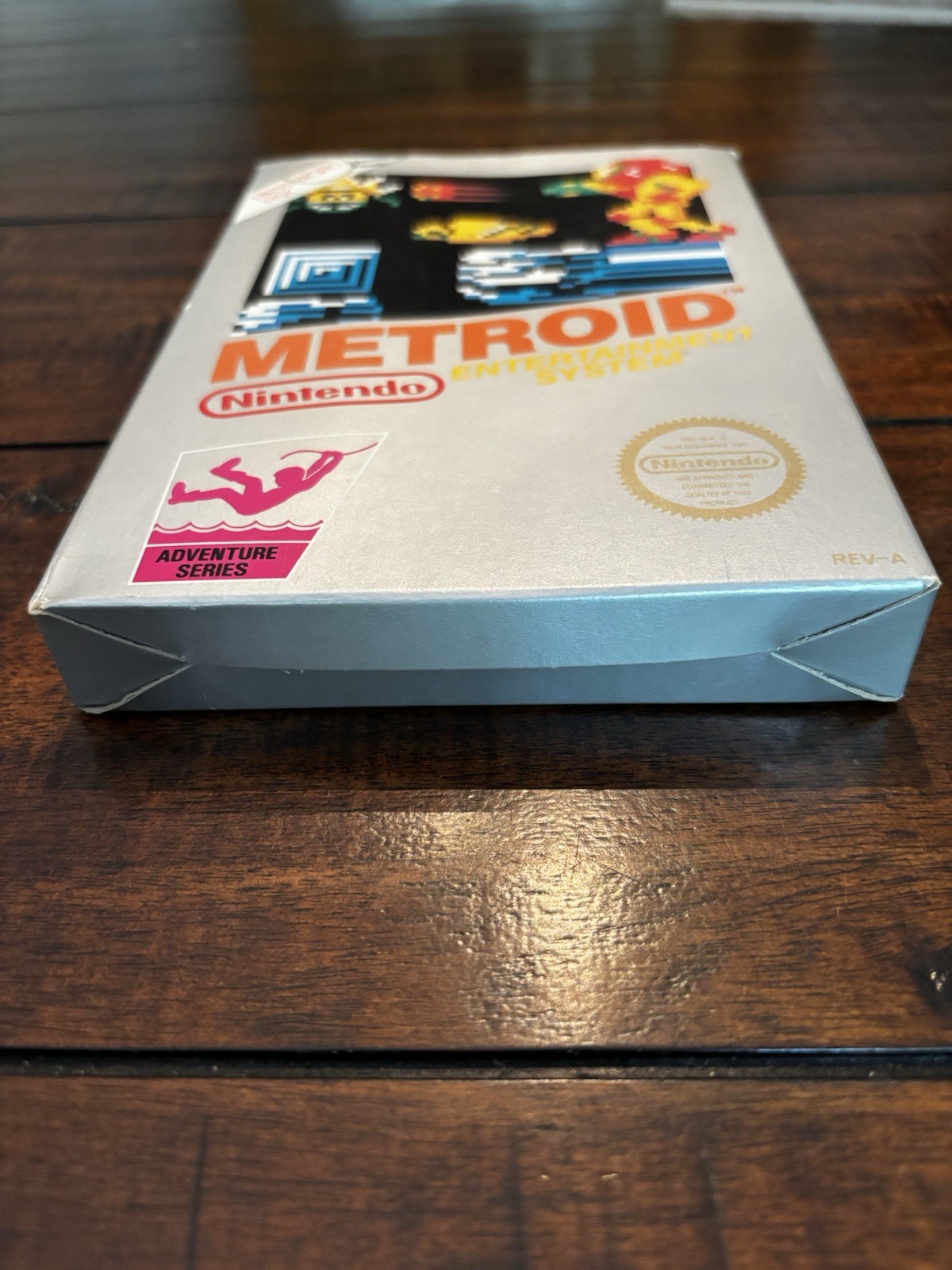 Metroid NES Nintendo BOX ONLY with Foam Insert Vintage Nintendo Silver Box Nice