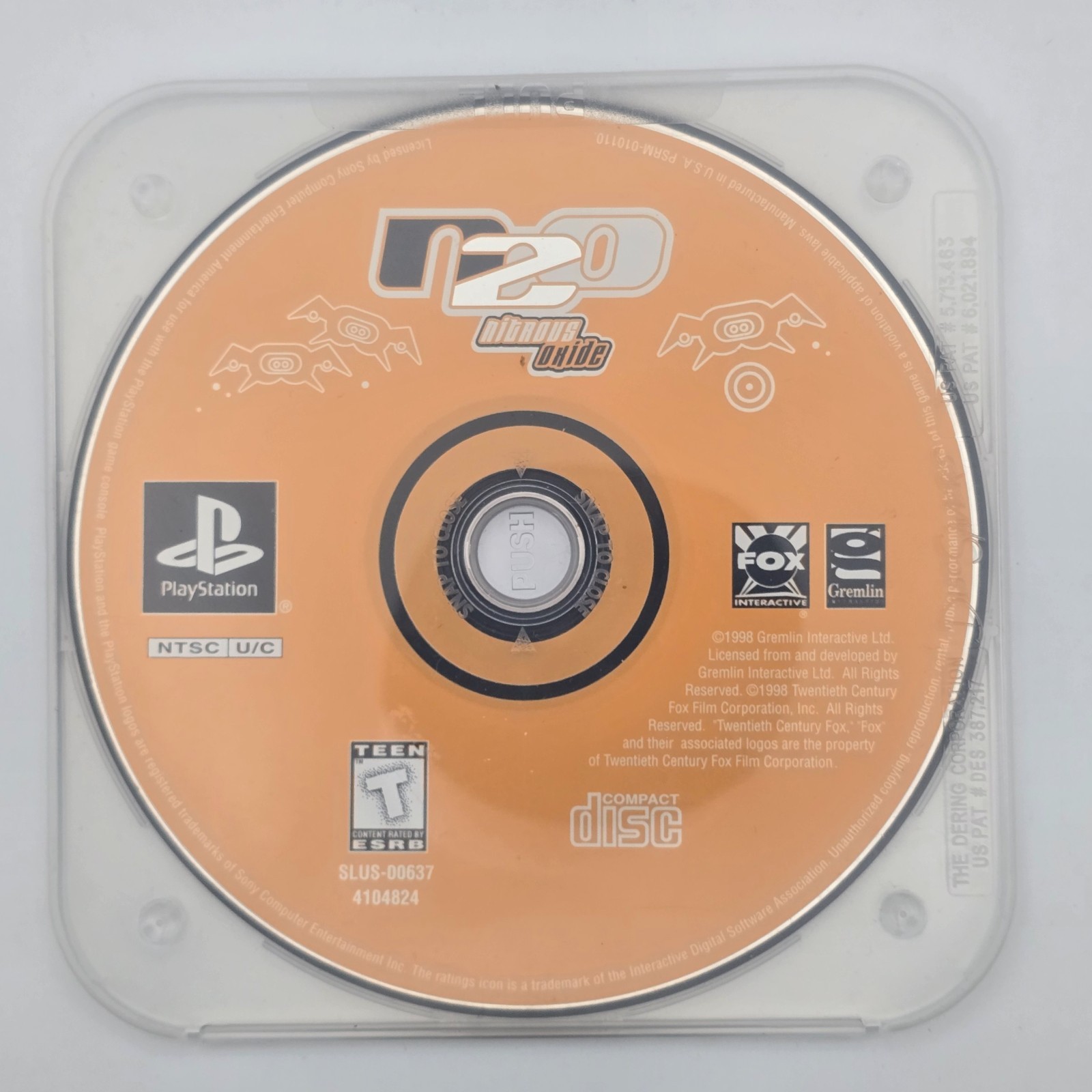 N2O Nitrous Oxide Sony PlayStation PS1 Game Disc Only Authentic Tested SLUS-0063