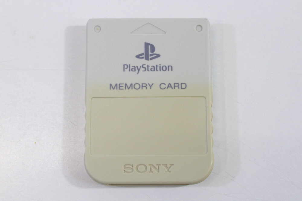 Official SONY PlayStation 1 OEM Memory Card for PS1 Console Light Gray Discolor