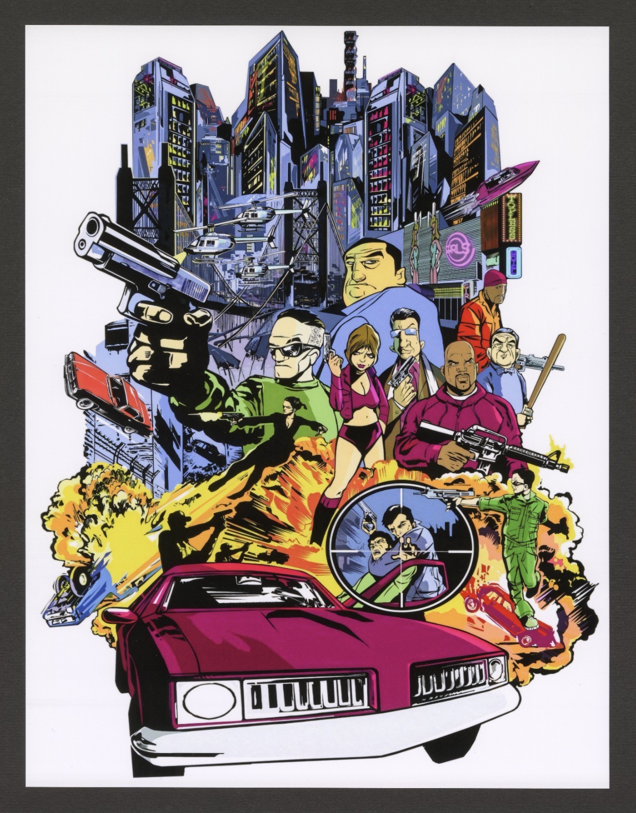 Grand Theft Auto III 3 Playstation 2 PS2 Xbox PC Game Art Print Poster – Glossy