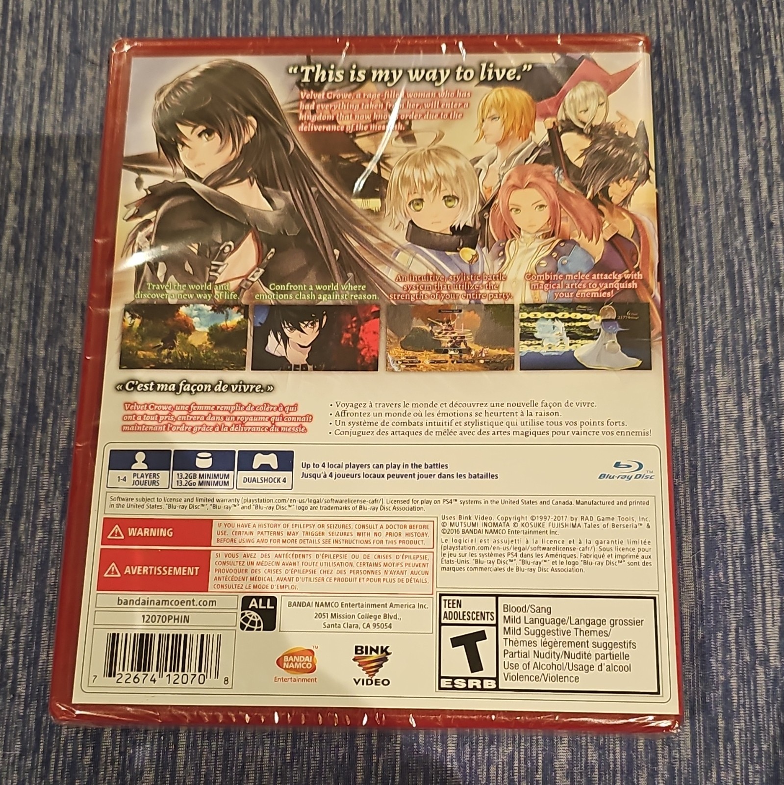Bandai Namco Tales of Berseria PS4 Role Playing Action T (Teen) Multiplayer