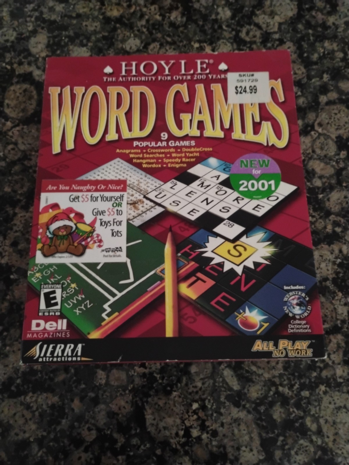 Hoyle Word Games 9 Popular Games Large Retail Boxed PC / MAC Computer Game New