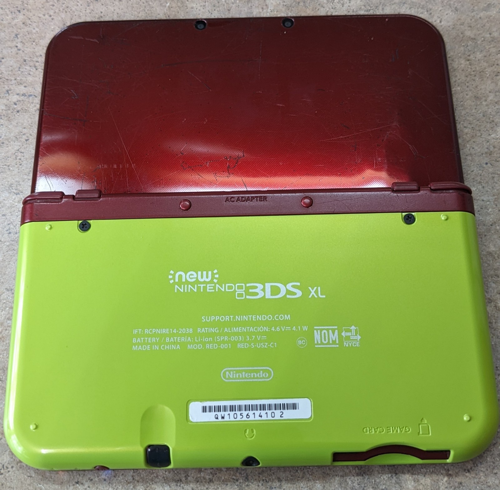 Nintendo New 3DS XL Red – Used w/ Charger – Read