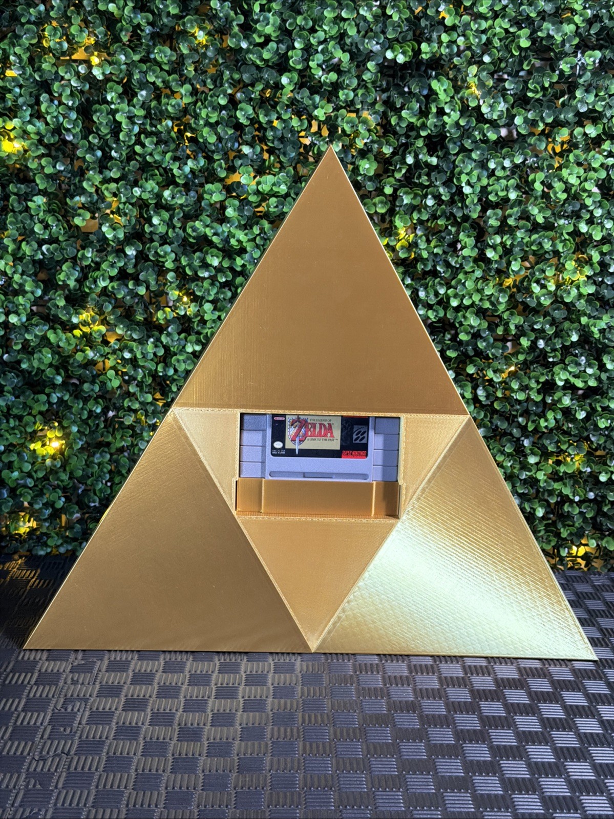 Zelda Link to the Past Triforce SNES Super Nintendo Game Cartridge Display Stand