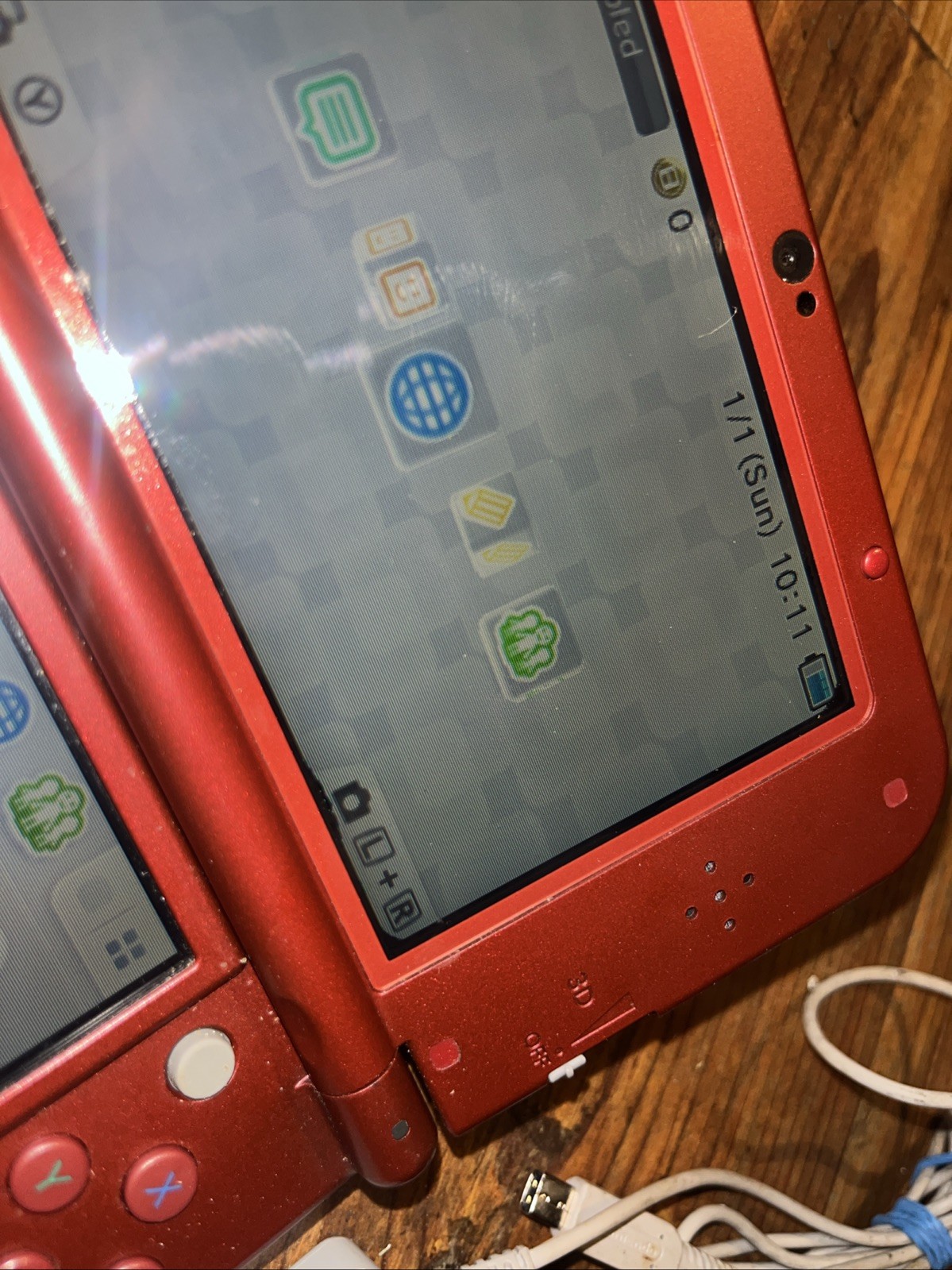 Nintendo New 3DS XL Red Console USA w/Charger + Stylus + Games ** READ ** Dead P