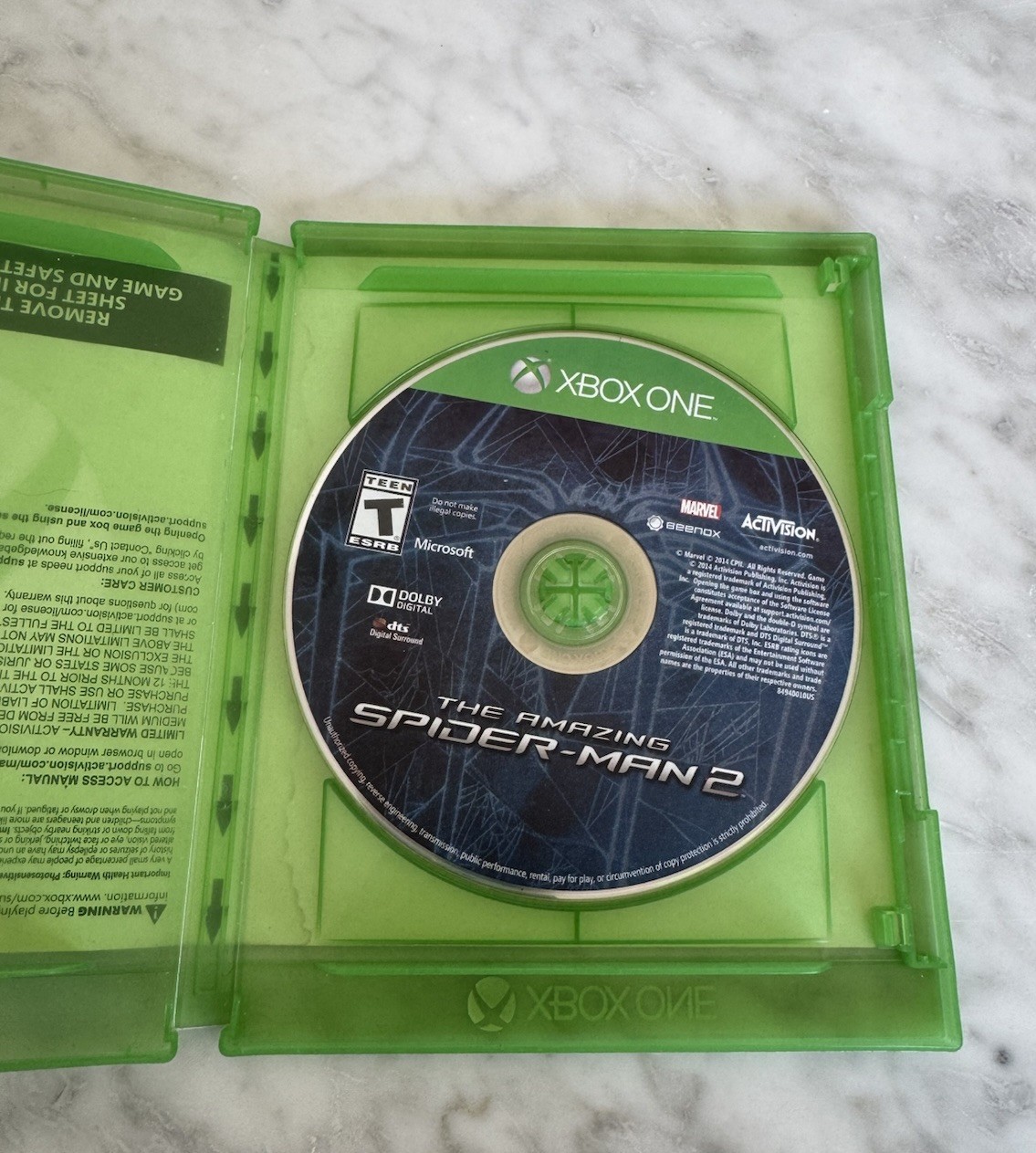 The Amazing Spider-Man 2 (Xbox One, 2014) Case & Disc VERY GOOD+!