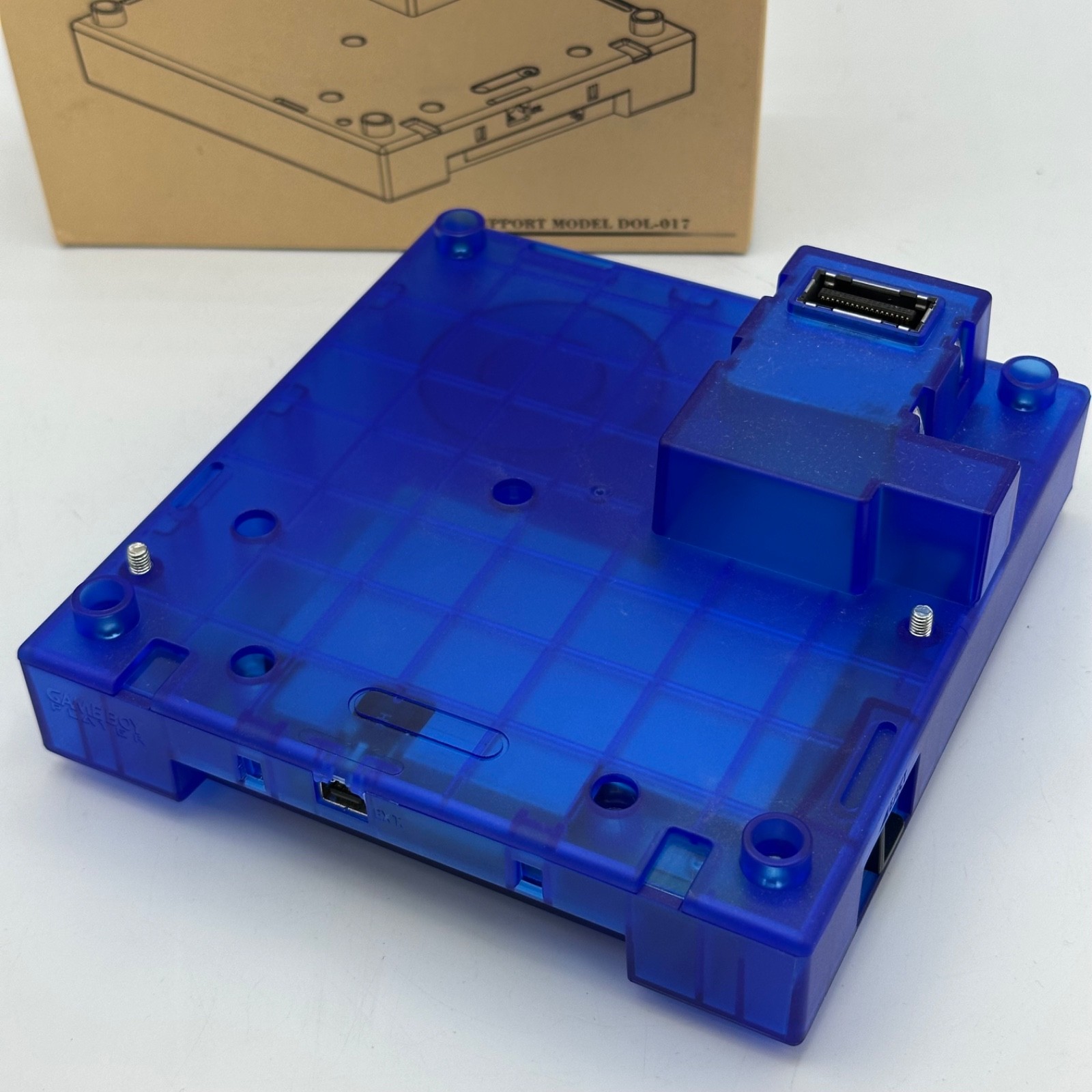 Nintendo GameBoy Player Adapter Gamecube DOL-017 Custom Ocean Blue Transparent