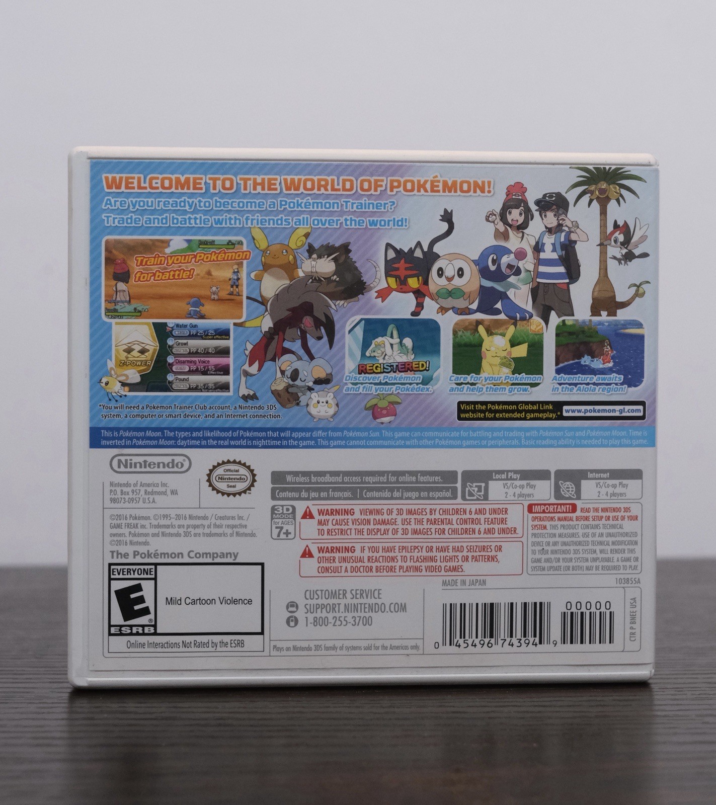 Nintendo Pokémon Moon Complete w/ Manual – Nintendo 3DS 2016 E NTSC-U/C