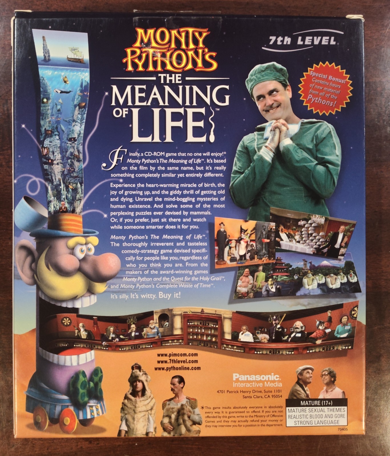CIB – MONTY PYTHON MEANING OF LIFE GAME Windows 95 PC CD Rom 1997