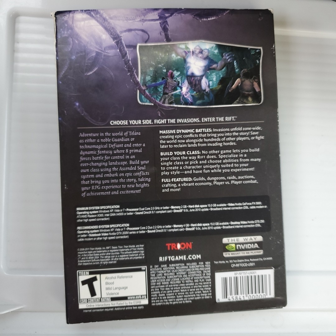 Rift PC game DVD-ROM CIB w/ poster