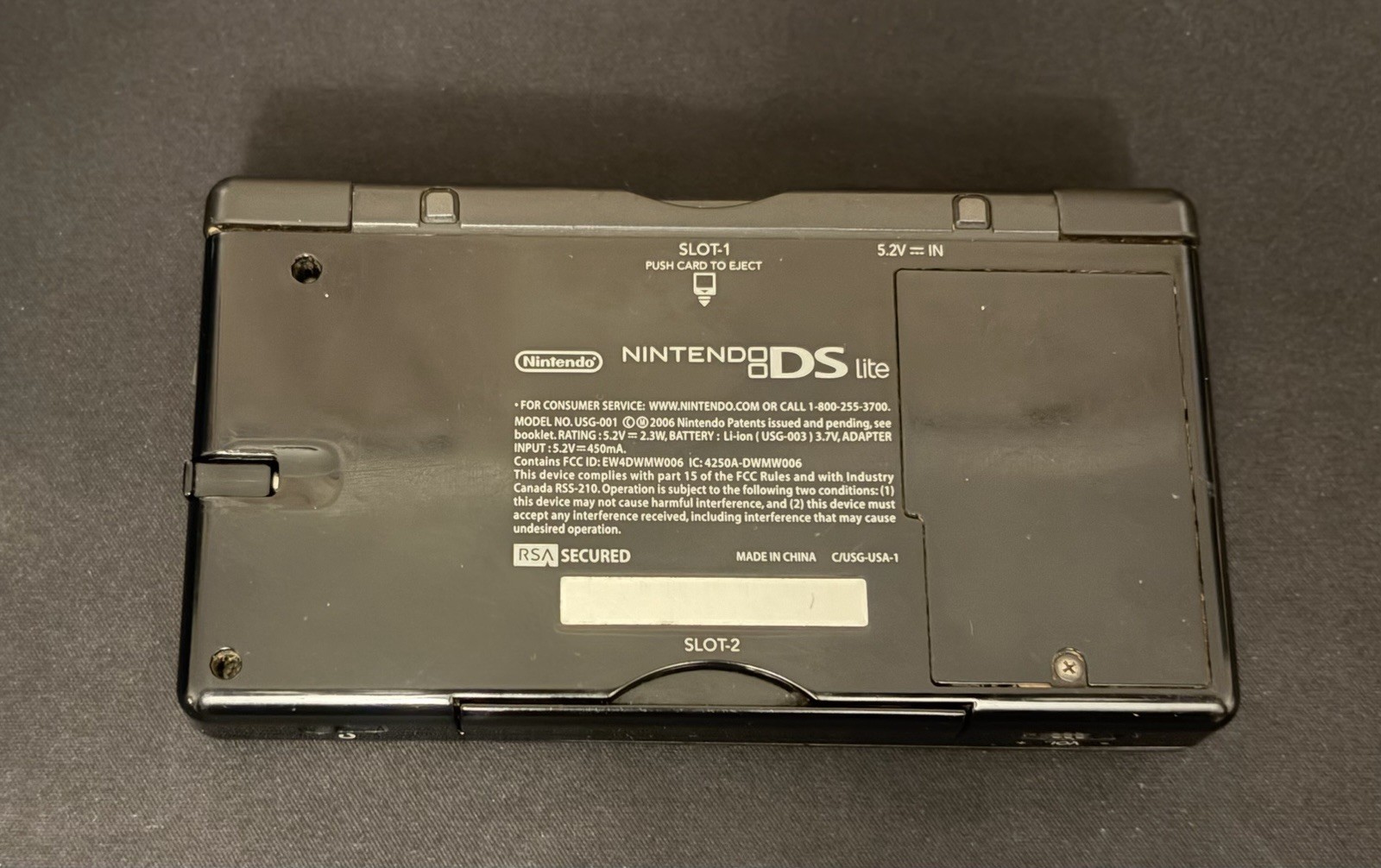 Nintendo DS Lite Onyx Black Handheld Console System READ DESCRIPTION