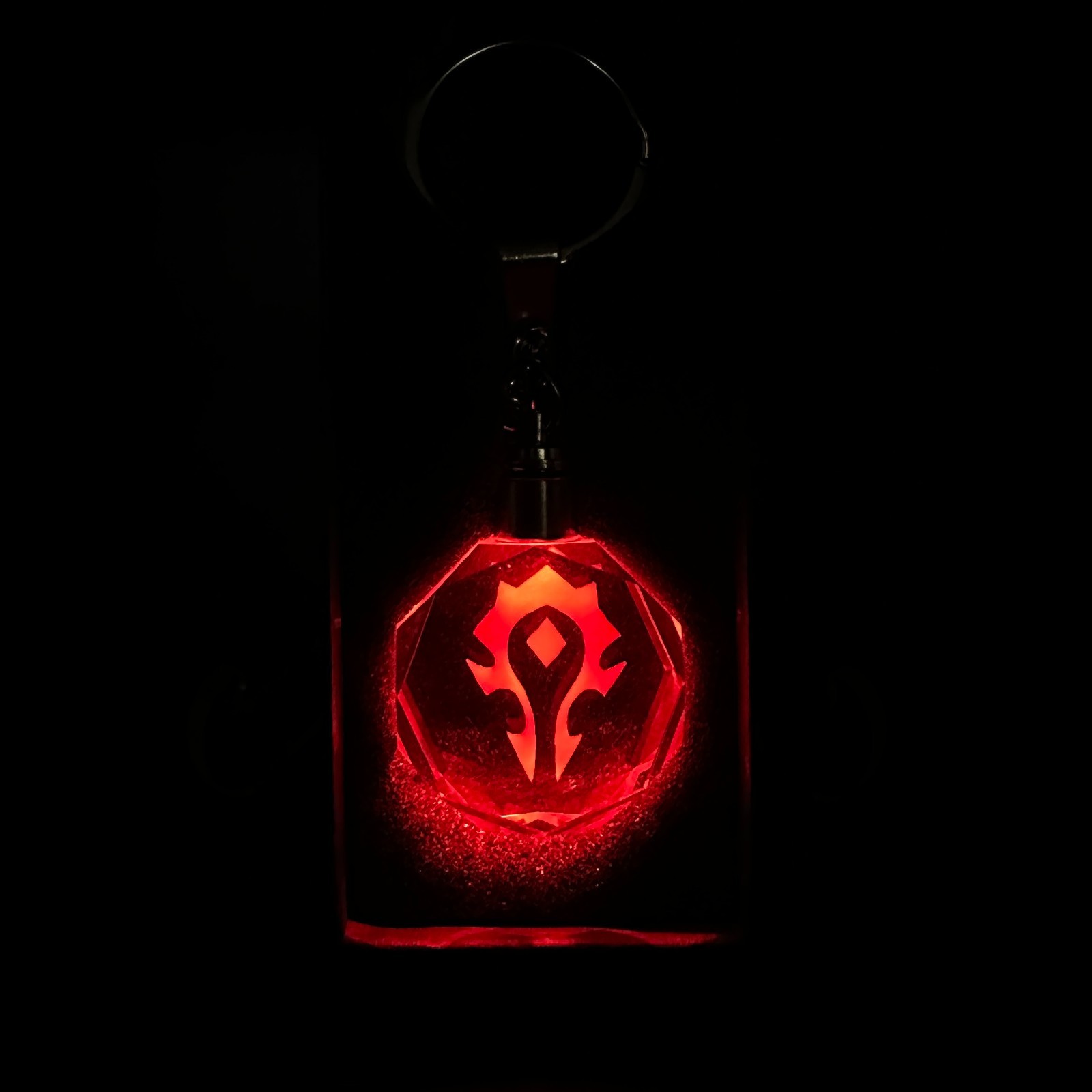 World of Warcraft WoW Horde Keychain LED crystal