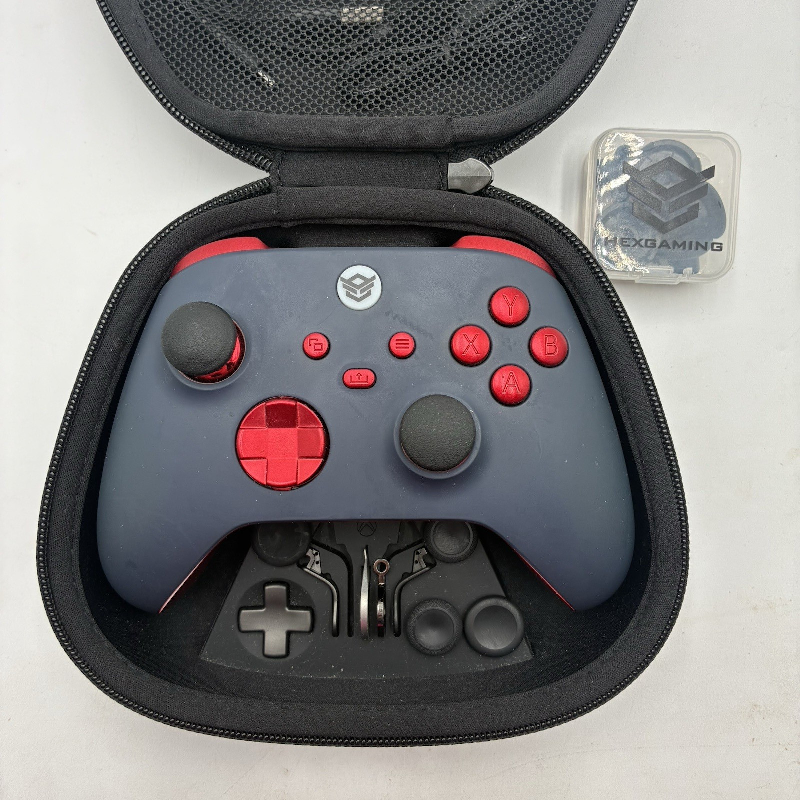 HexGaming ADVANCE Custom Xbox Series Pro Controller Red With Case + Extras