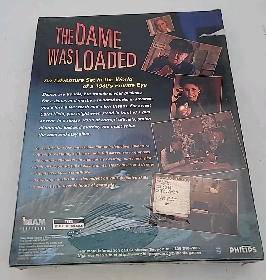 Damaged SEAL- Philips Interactive Media Computer Game Dame was Loaded