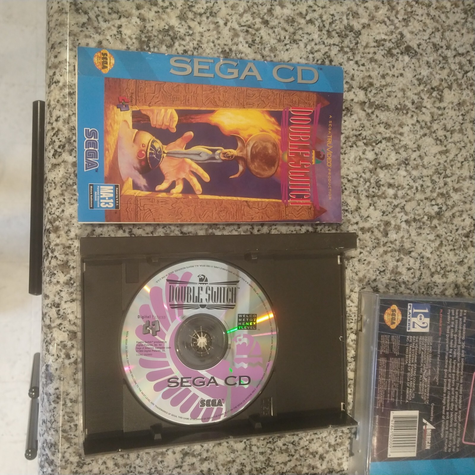 Sega CD Model 2 Console + Genesis Model 2 System Bundel w/ Box & 7 Games