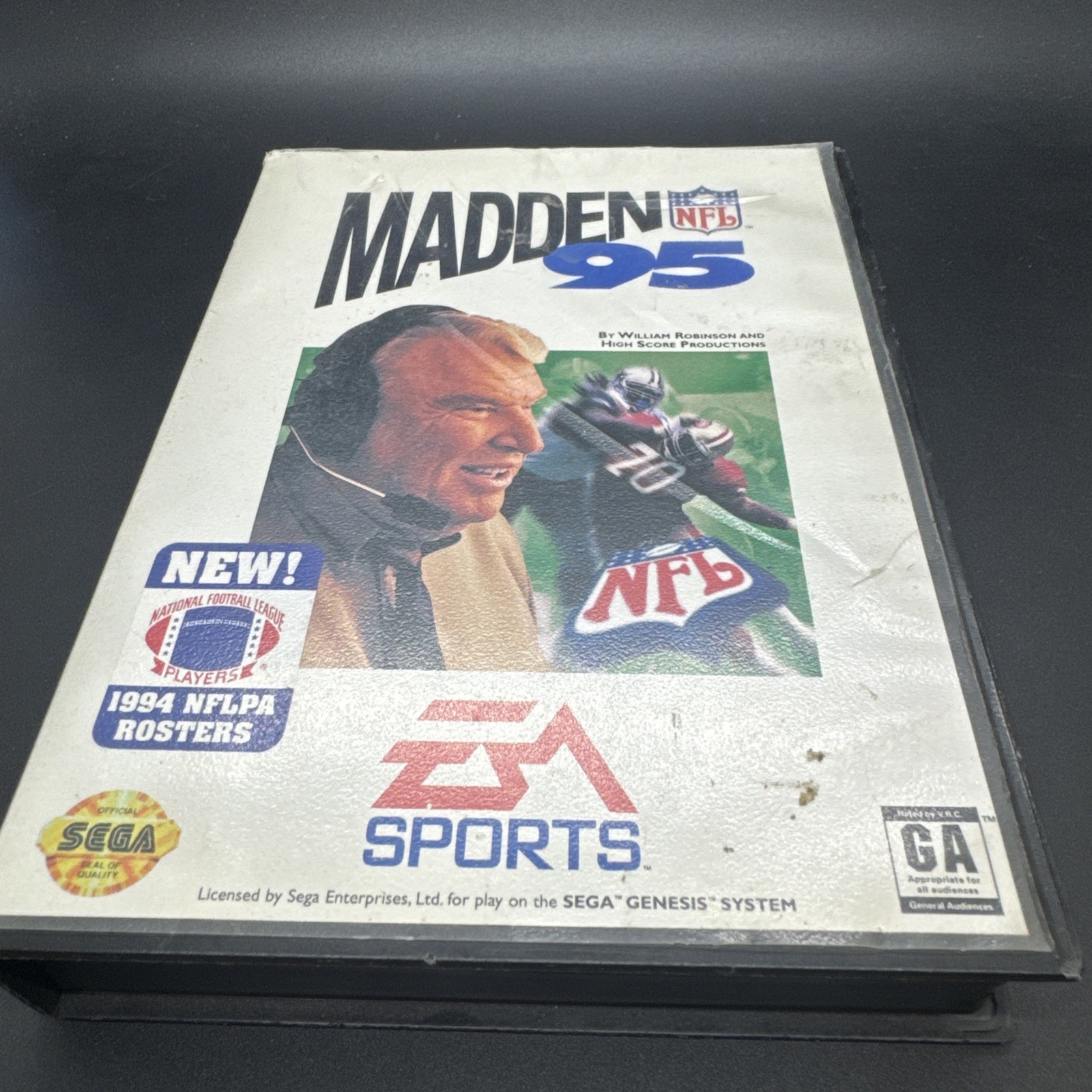 EA SPORTS Madden NFL 95 Sega Genesis Cartridge, Case & Manual American Football