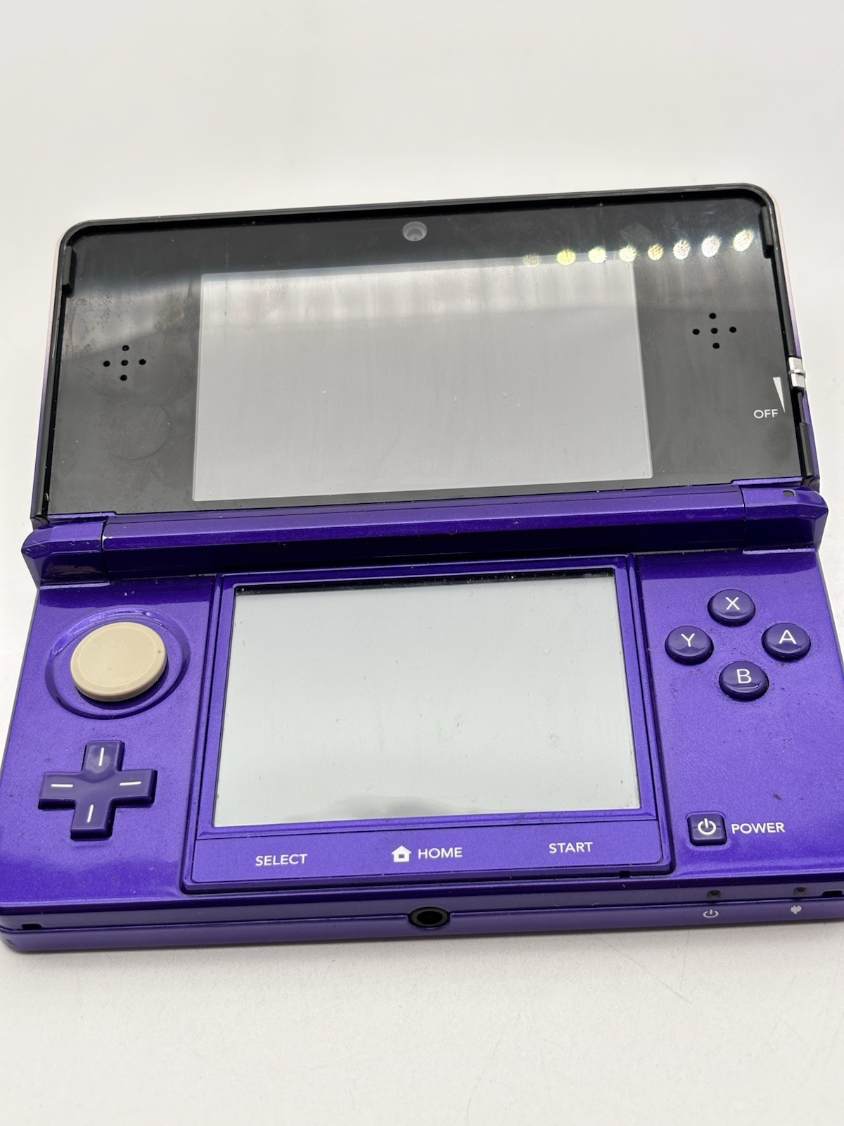 Nintendo 3DS Midnight Purple Handheld Console System Charger Tested & Working