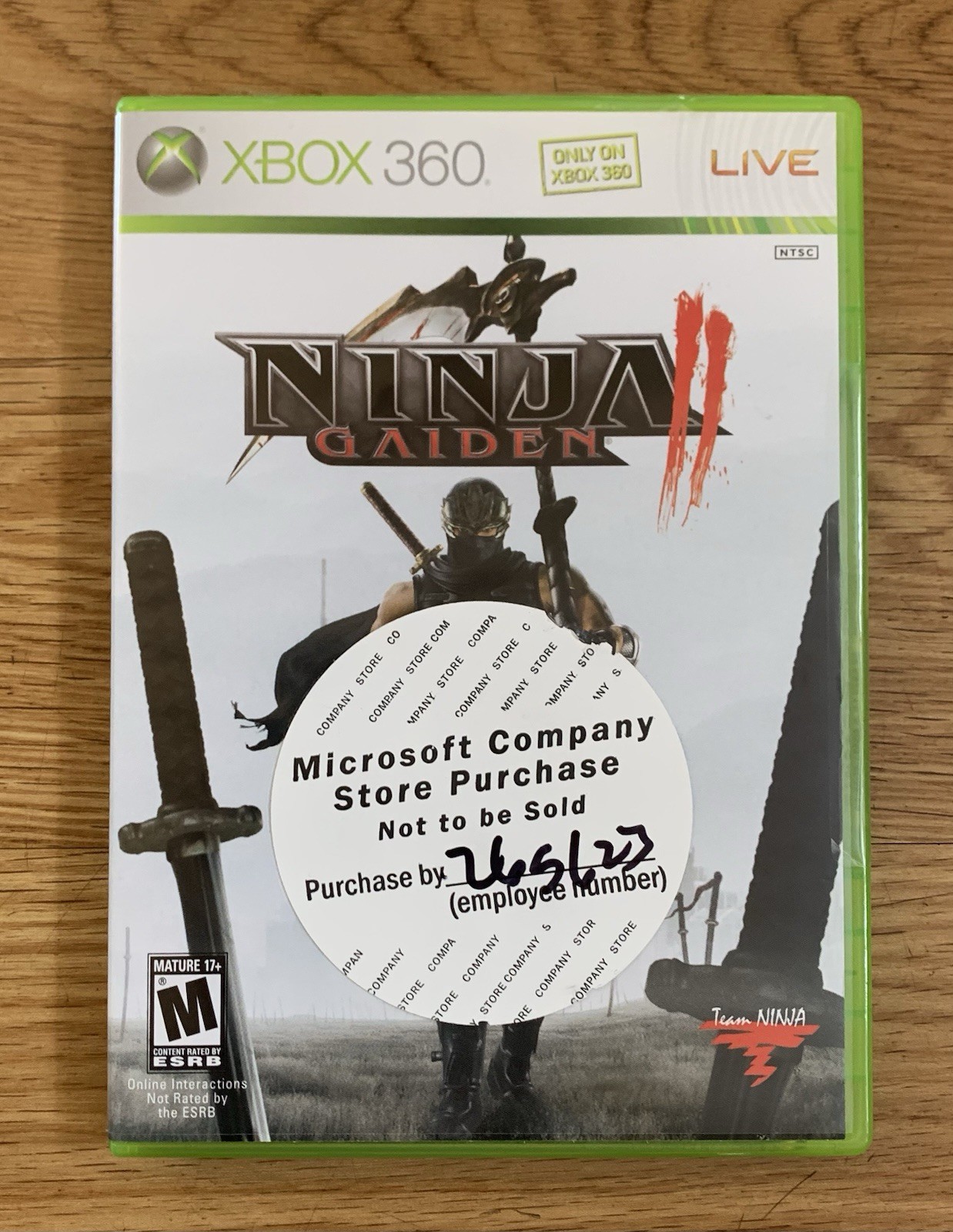 Ninja Gaiden 2 II (Microsoft Xbox 360, 2008) w/ Slipcover Sealed Company Store